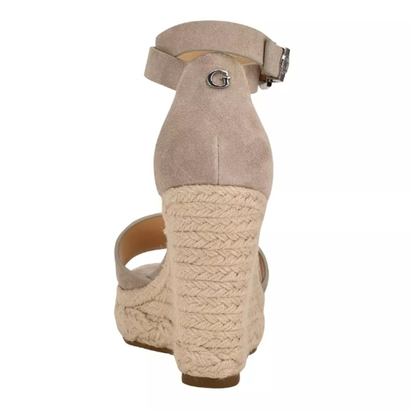 Guess Hidy Wedge Sandals Lighy Gray 8 - Picture 3 of 8